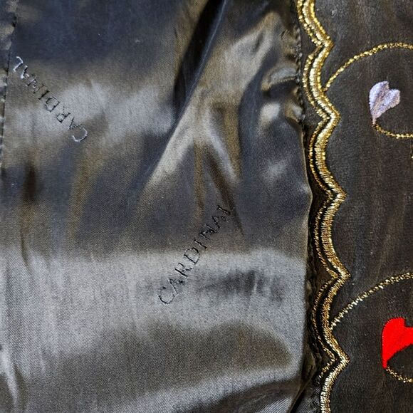 Cardinal Art Ole Wearable Art Black Embroidered Long Sleeve Button Front Jacket - Picture 7 of 11